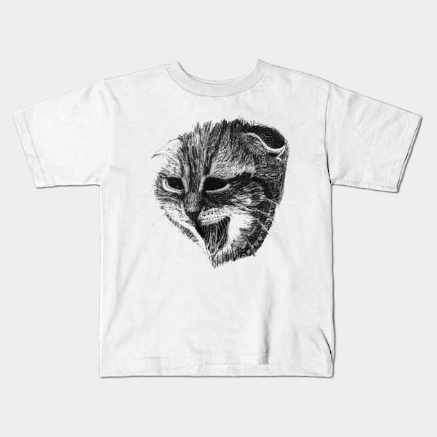 Feisty Feline Kids T-Shirt by Carruthers